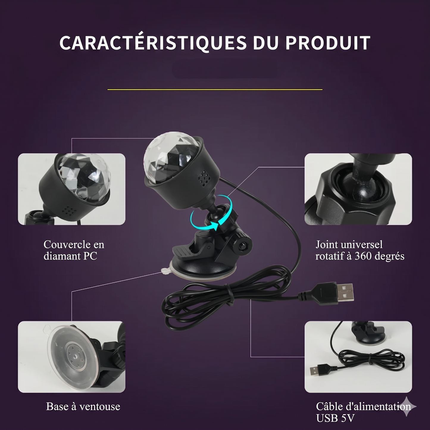 FANZONE™  Lampe Disco LED Ambiance Match | Coupe du Monde 2026