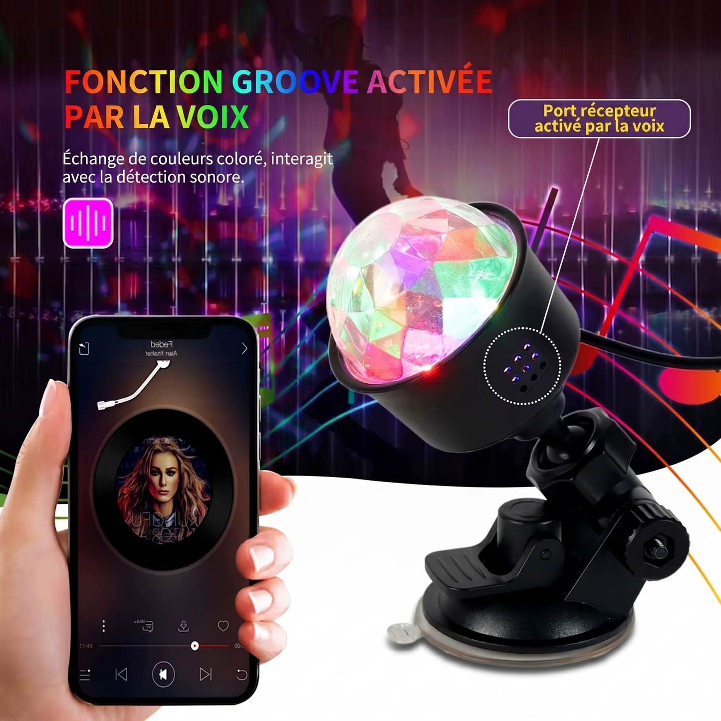 FANZONE™  Lampe Disco LED Ambiance Match | Coupe du Monde 2026