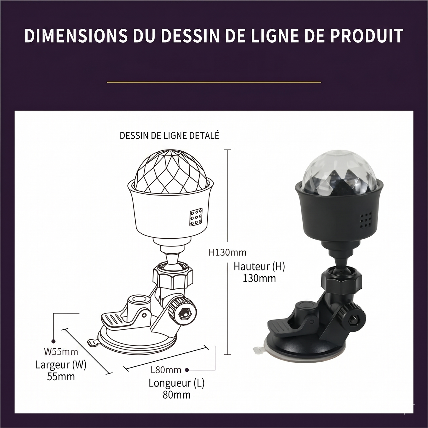 FANZONE™  Lampe Disco LED Ambiance Match | Coupe du Monde 2026
