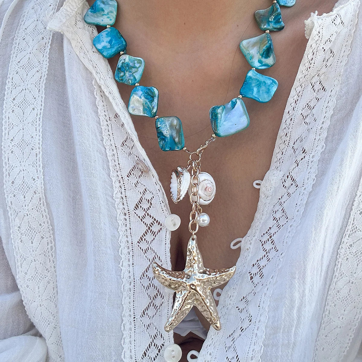 ARIGATO™ Collier Étoile de Mer | Bijou Bohème Océan