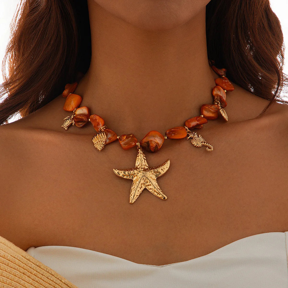 ARIGATO™ Collier Étoile de Mer | Bijou Bohème Océan