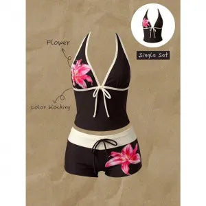 TANKINI™ 2 Pièces Halter à Pois | Maillot de Bain Femme Taille Haute Été 2026