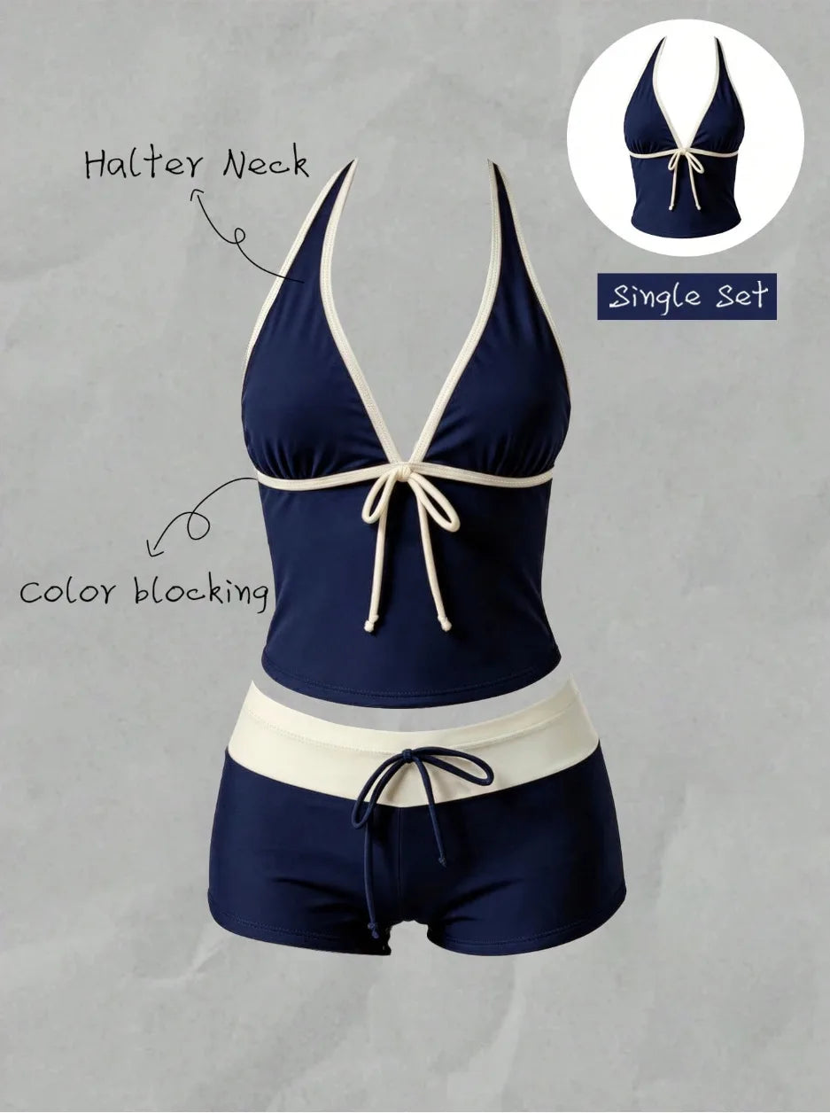 TANKINI™ 2 Pièces Halter à Pois | Maillot de Bain Femme Taille Haute Été 2026