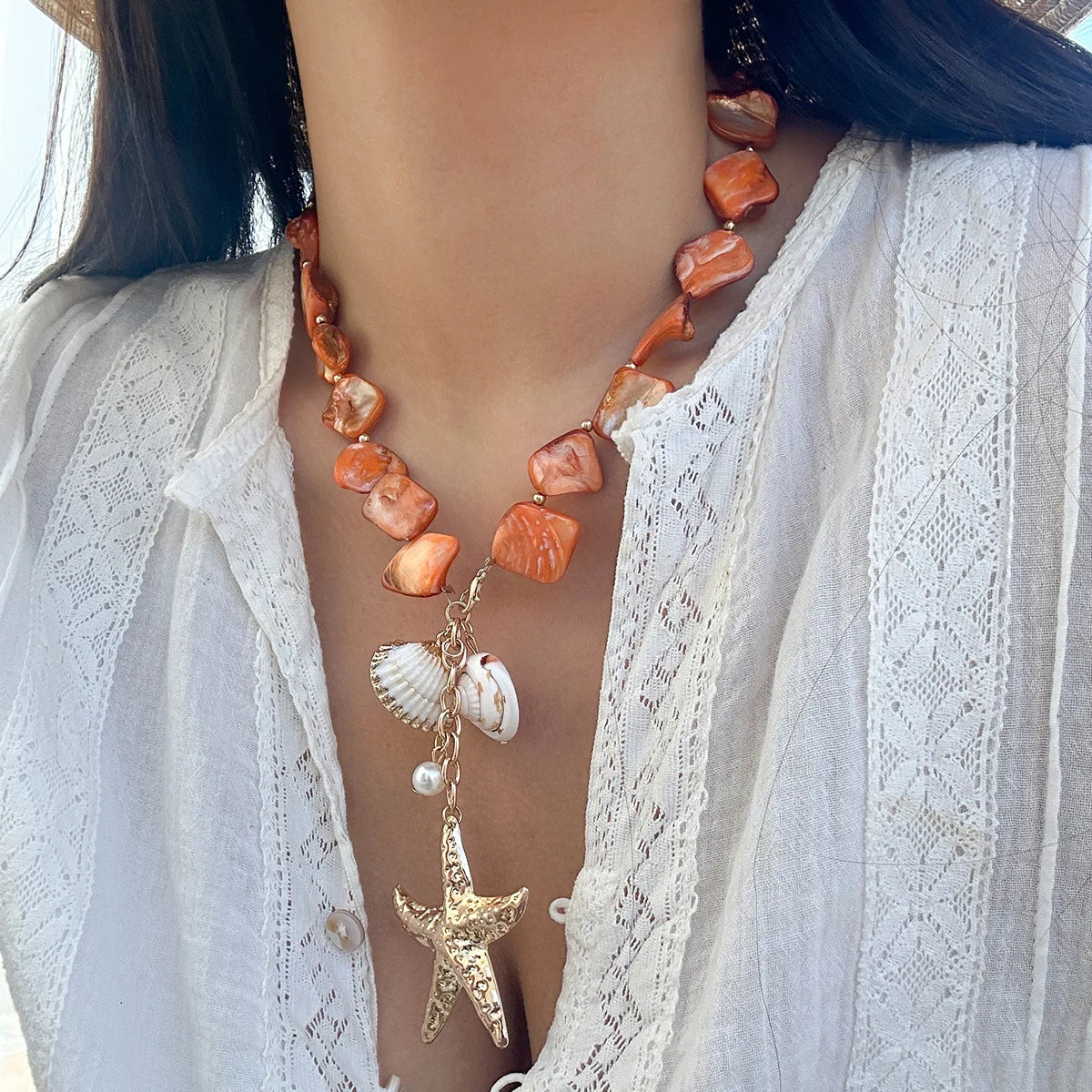 ARIGATO™ Collier Étoile de Mer | Bijou Bohème Océan