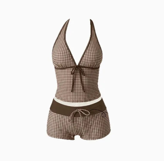 TANKINI™ 2 Pièces Halter à Pois | Maillot de Bain Femme Taille Haute Été 2026
