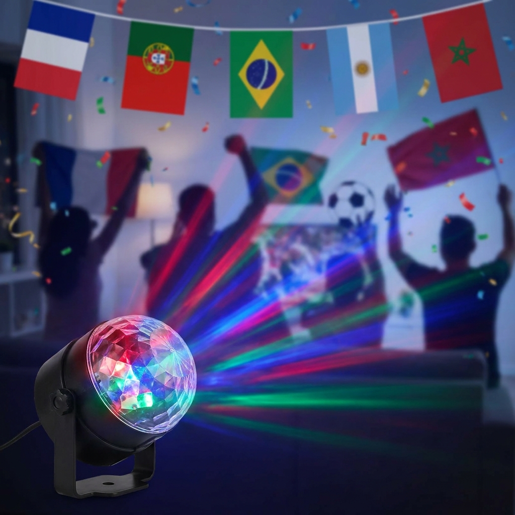 FANZONE LED disco light - ambiance Coupe du Monde 2026 France Portugal Brésil Argentine Maroc